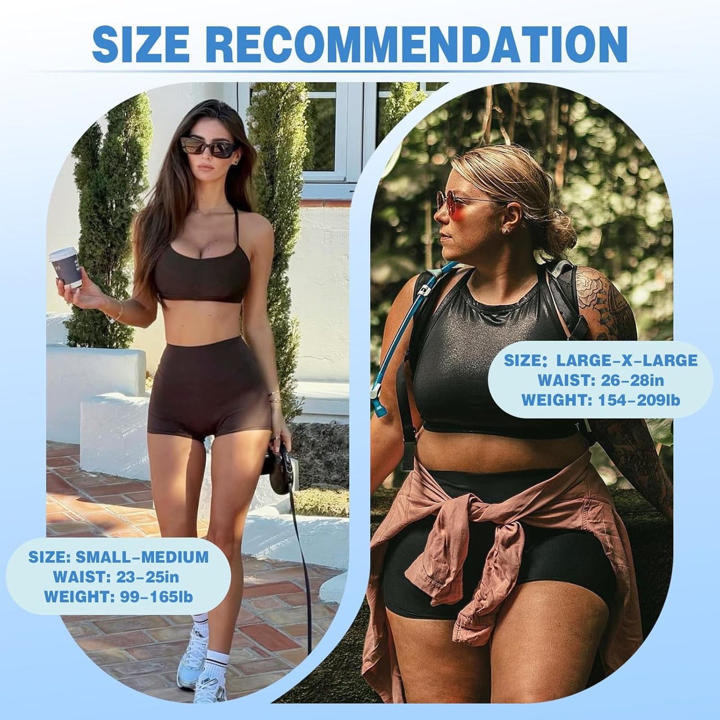 MOREFEEL High Waisted Biker Shorts for Women - Tummy Control & Butt Lifting | 3'' & 5'' Options