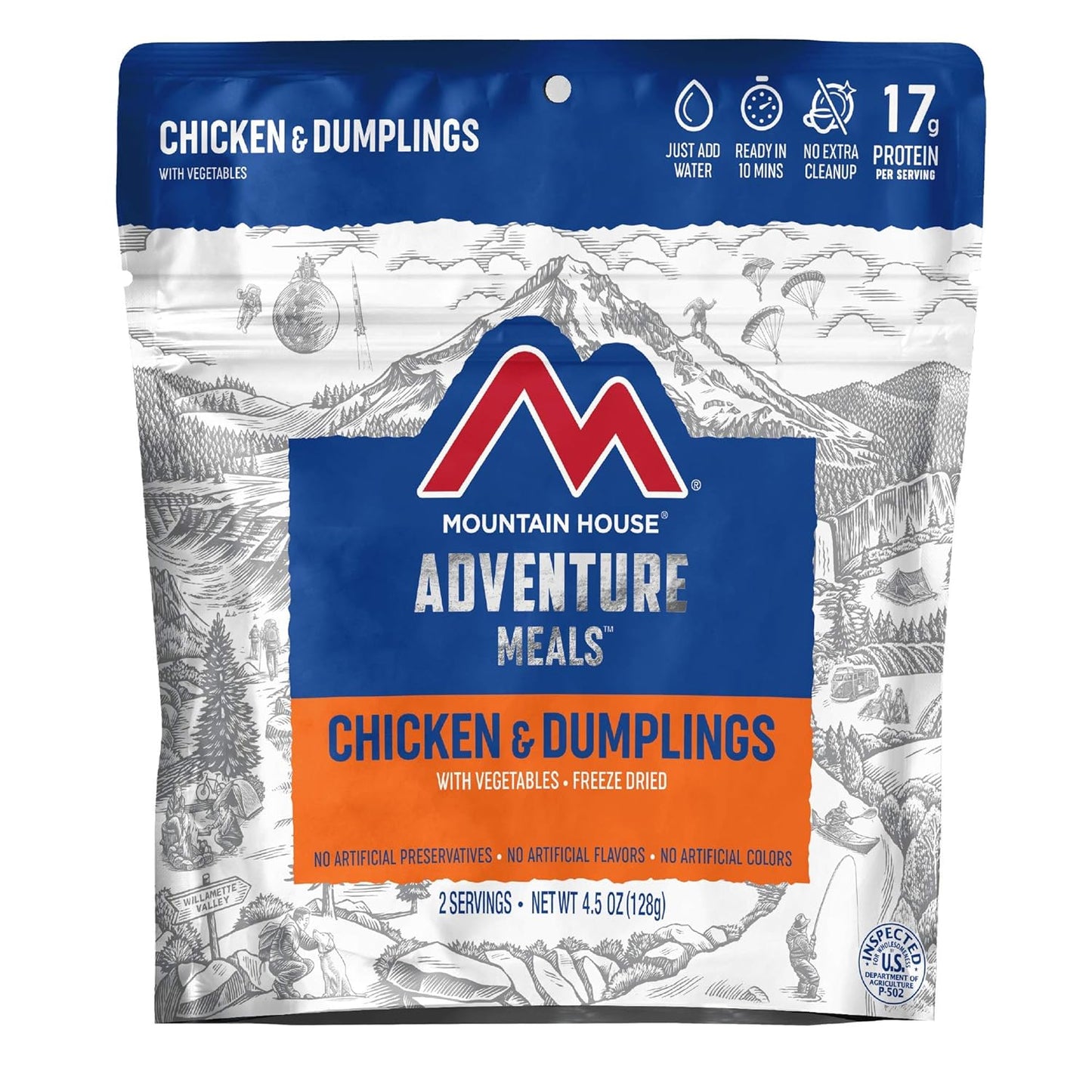 Mountain House Chicken & Dumplings - Freeze-Dried Camping Food | Convenient 4-Pack