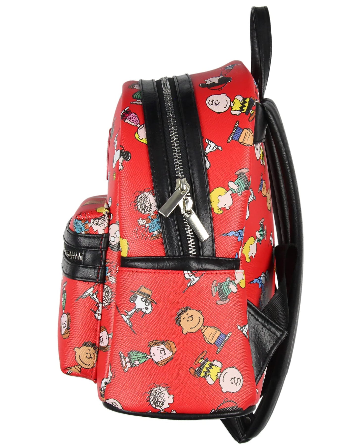 INTIMO Peanuts Snoopy Charlie Brown Linus Lucy Sally Marcie Toss Print Mini Backpack 10"
