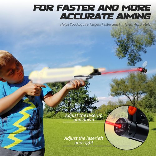 Laser Beam Sight for Bug Salt Gun 4.0,3.0,2.5,2.0 (Only Laser Sight),Adjustable Laser for Fly Gun Salt Shooter,Bug Salt Airsoft Accessories for Indoor and Outdoor