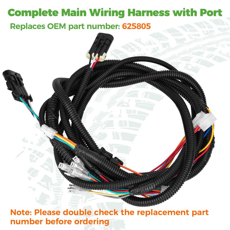10L0L Golf Cart Complete Main Wiring Harness with Port, Control Wire Compatible with 2010-2022 EZGO TXT48, Complete Forward Reverse On Dash Main Wiring Harness 625805