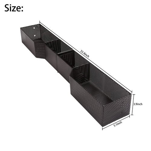 10L0L Golf Cart Front Inner Storage Basket for Club Car Precedent and Club Car DS 2000-UP Models, Large Compartments Dashboard Front Storage Tray Organizer