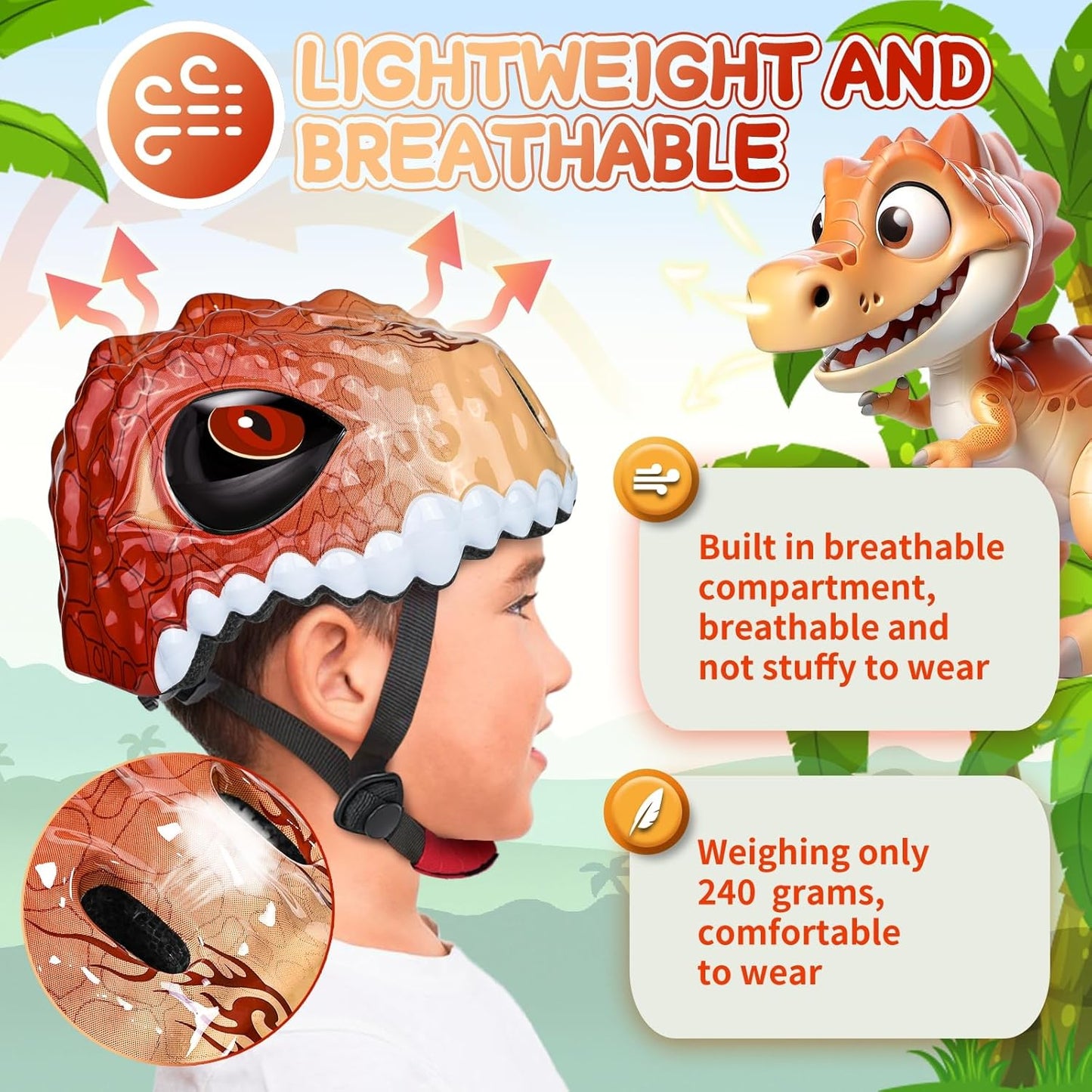 Skiennix Kids Bike Helmet - Adjustable 3D Design for Boys & Girls | Lightweight, Ventilated, Multi-Sport Use