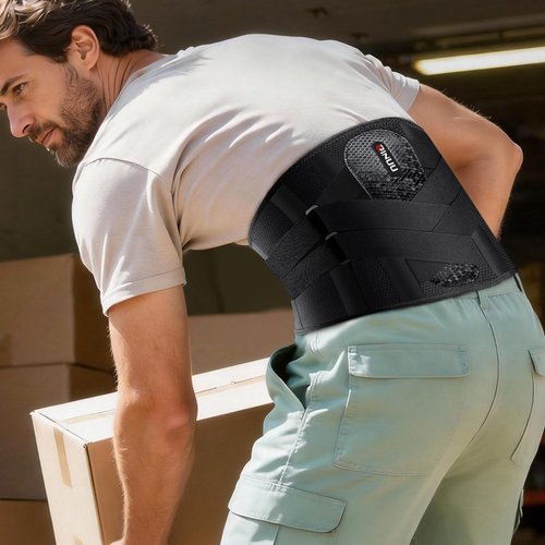 ZINUU Back Brace for Lower Back Pain with 8X Powerful Bionic Support System, Back Support Belt for Men Women with 3D Lumbar Pad, Breathable Lumbar Support Belt for Scoliosis,Sciatica,Herniated Disc, M