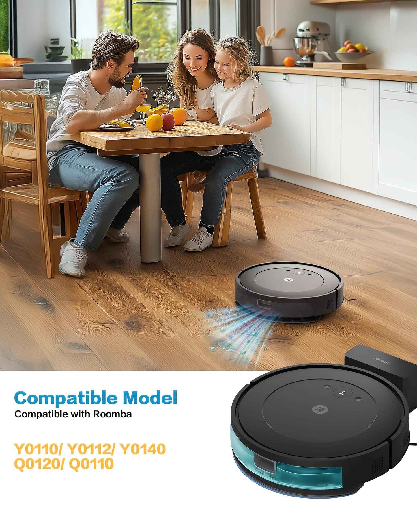 Replacement Parts for iRobot Roomba Q0120 Q0110 Combo Essential Y0140 Y0112 Y0110 Robot 104 105, 15 Pack Quality Accessories for Better Cleaning Performance