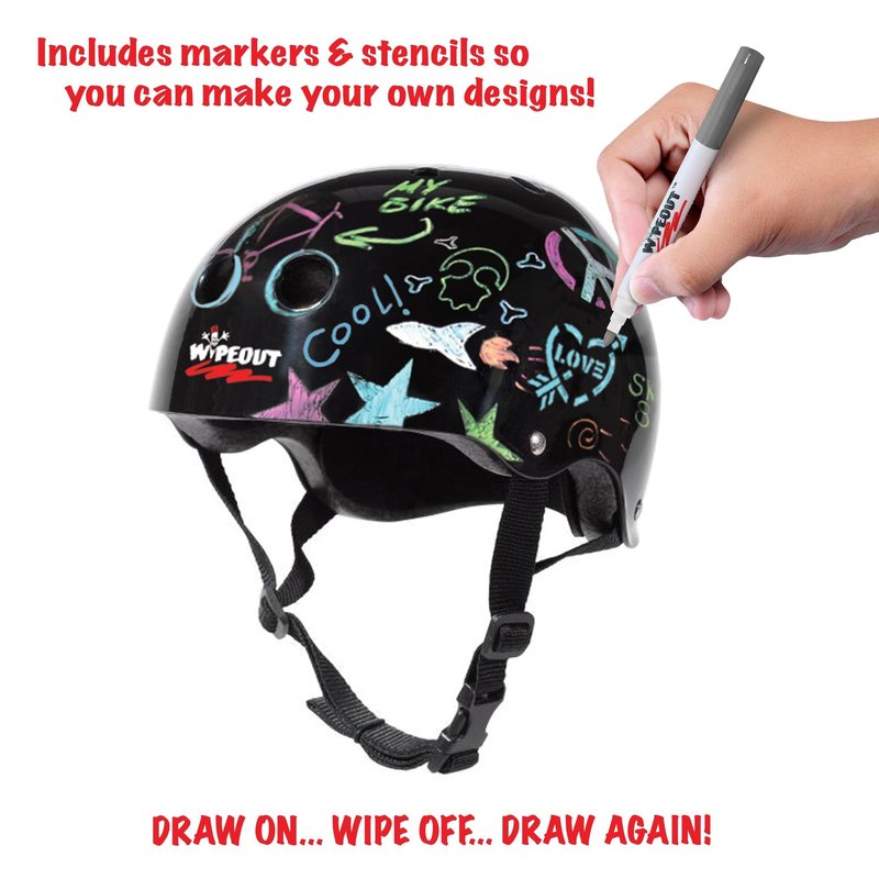 Wipeout Dry Erase Kids Helmet for Skiing and Snowboarding, Neon Pink, Ages 5+