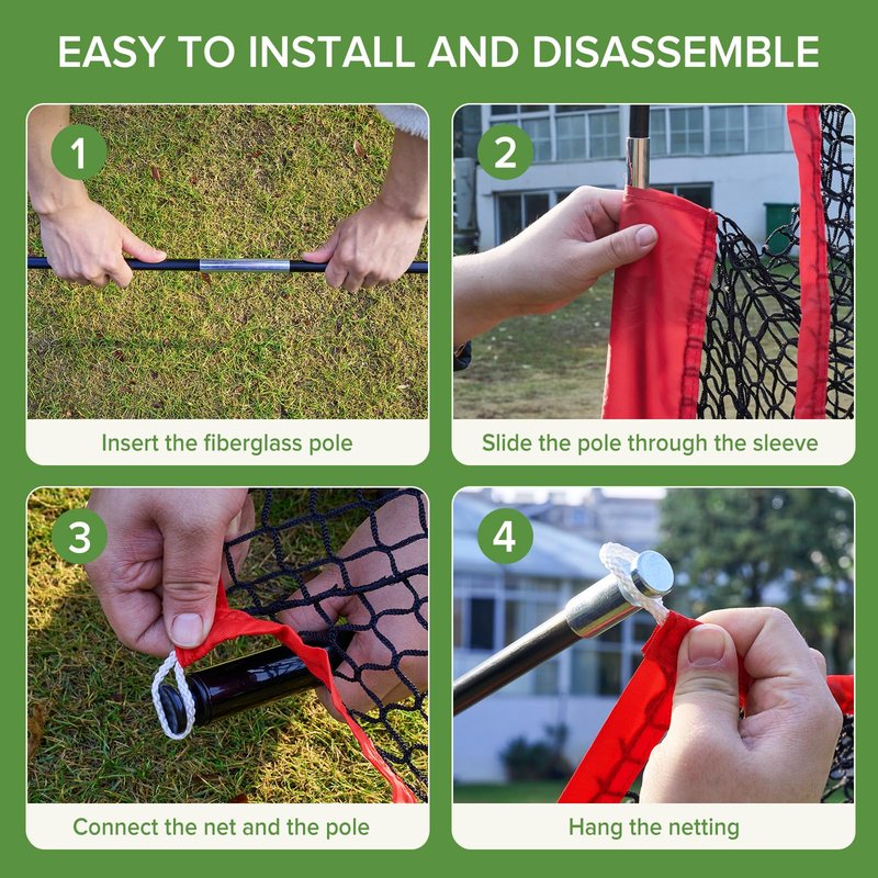 NEWBULIG Golf Net with Pocket, 10 x 7Ft Golf Practice Net for Backyard with Carry Bag, Indoor & Outdoor Dual-Use Training Aid for Golfers to Practice Driving, Hitting, Ideal Golfing Gifts for Beloved