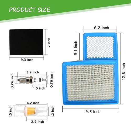 10L0L Golf Cart Tune Up Kit for Yamaha G16 G19 G20 G21 G22 G29 Drive Gas Vehicles 1996-up, with 301cc/357cc Engine Replace Air Filter JN6-E4450-00 JN6-E4450-01 JN6-E445E-00