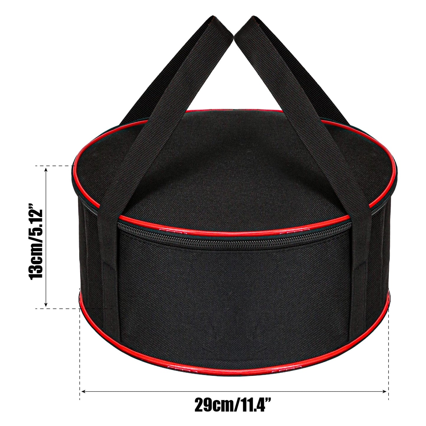 KH866 Camping Tableware Organizer Outdoor Hiking Plate Dishes Bowl Pot Storage Bag, Large Round Crockery Protectors Travel Dinnerware Chest, Camp Dish Bags with Zipper for Cupboard