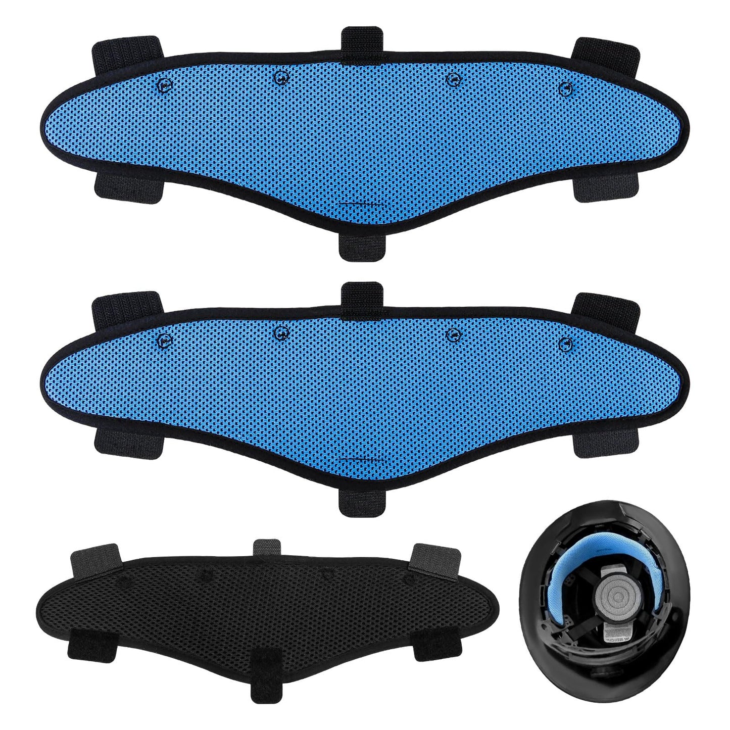 Hard Hat Sweatbands, Sweat Band for Safety Helmet, Washable Hard Hat Cooling Liner Accessories, Suspension Replacement for Hard Hats, Reusable Headband, Blue, 3 PCS