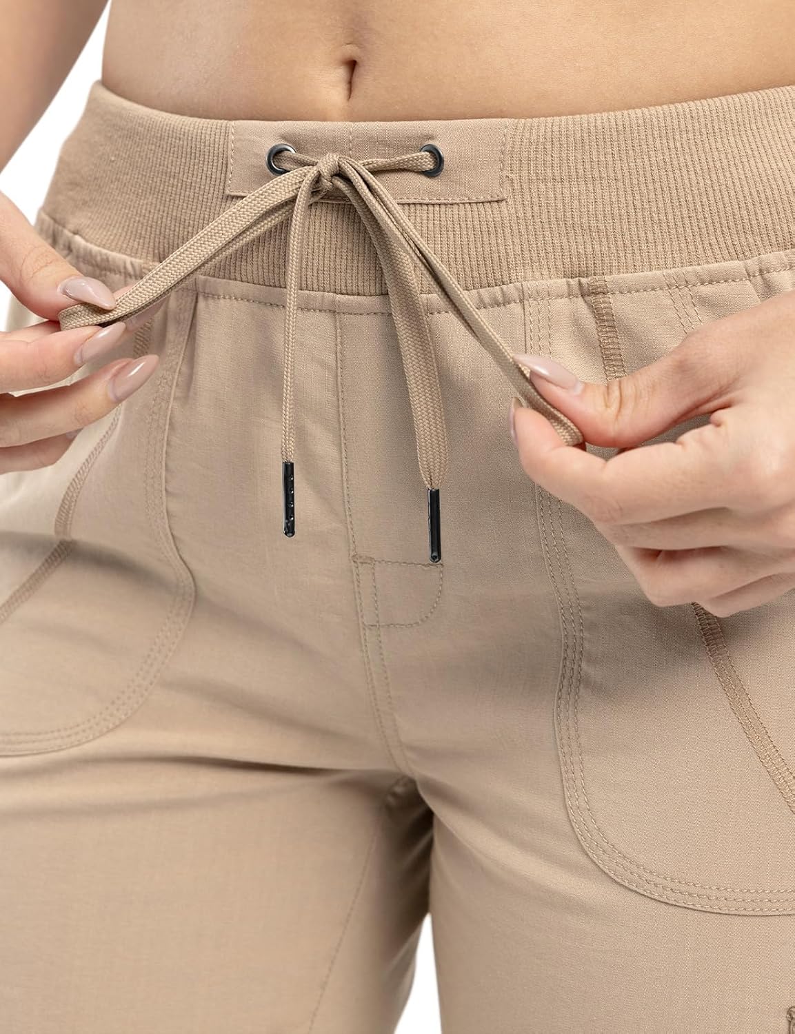 TBMPOY Women's Cargo Capris - Lightweight Quick-Dry Hiking Pants with 6 Pockets | Casual Outdoor Shorts