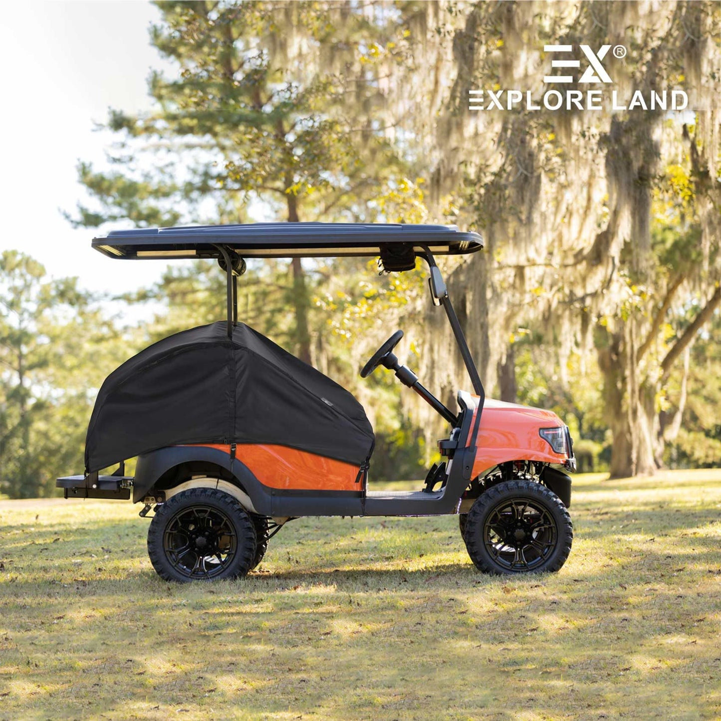 Explore Land Waterproof Golf Cart Seat Cover for 2+2 Passenger UV Resistant Seat Protector - Universal Fit for Most Golf Carts