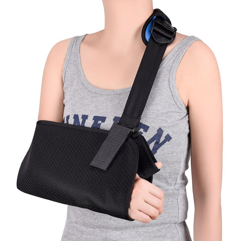 VALLEYWIND Arm Sling, Shoulder Immobilizer for Hand, Shoulder, Elbow, Wrist Injury, Versatile Arm Support with Foam Neck Pad Fits for Left Right Arm Women Men (L)
