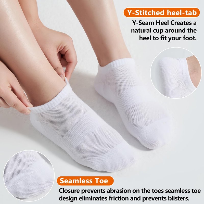 ATBITER 12 Pairs Ankle Socks Women and Men Low Cut No Show Athletic Running Short Socks