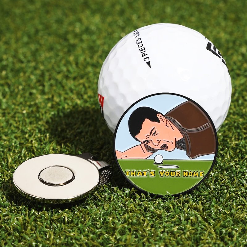 JIAOWEI Enamel Golf Ball Marker with Magnetic Hat Clip - Funny Golf Accessories - Great Gift for Golf Lovers - Go Your Home