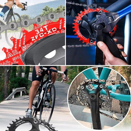 FOMTOR 104 BCD Chainring 50T 7-12 Speed Compatible CNC 7075 Aluminum Narrow Wide Tooth Round Chainrings for MTB/Road Bike Ebike Chainwheel Black