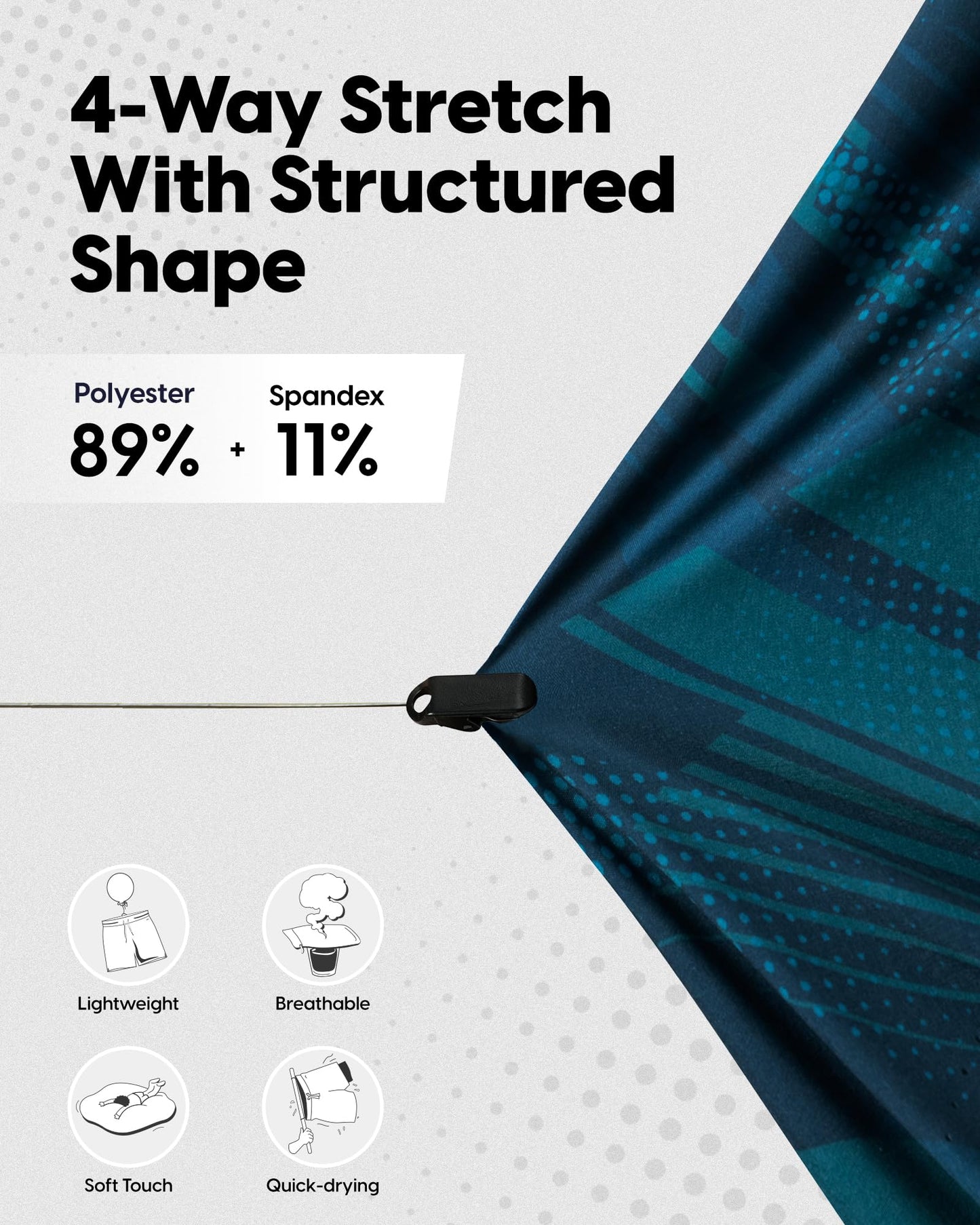 maamgic Men’s Running Shorts 7" 2 in 1 Compression Liner 4-Way Stretch Quick Dry Laser Perforated Gym Workout Athletic Shorts with Pockets Large Dark Blue