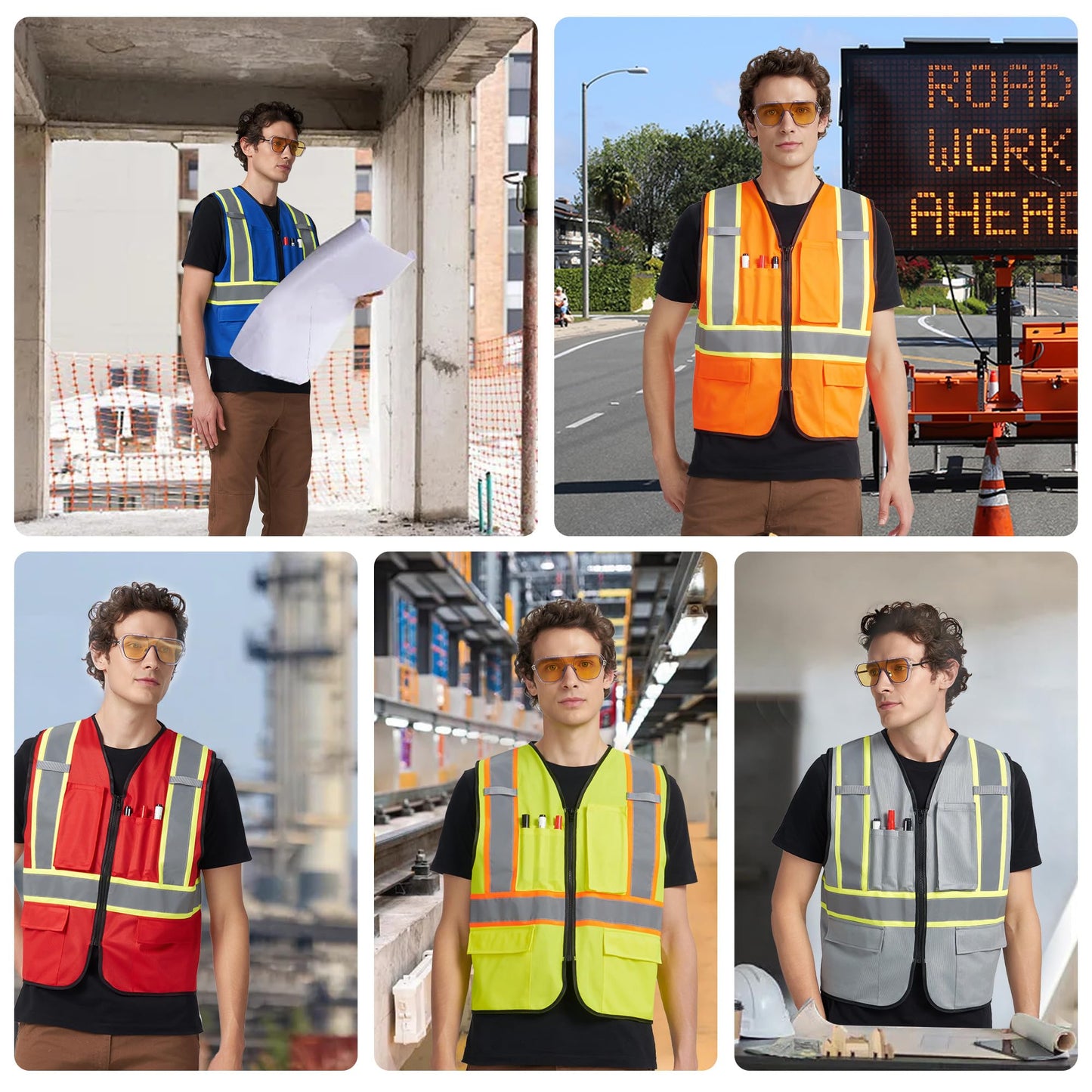 A-KSAFETY Pink Safety Vest for Women with Pockets