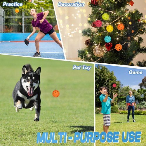 Nexopick Mini Pickleball Balls 50-Pack with 5 Bright Colors - Soft Quiet Pickleball Balls for Improve Accuracy, Paddle Control & Reflex Skills - Essential Pickleball Training Tools for All Players