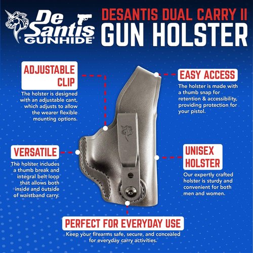 DeSantis Dual Carry II Black Right Hand S&W M&P Shield 9/40