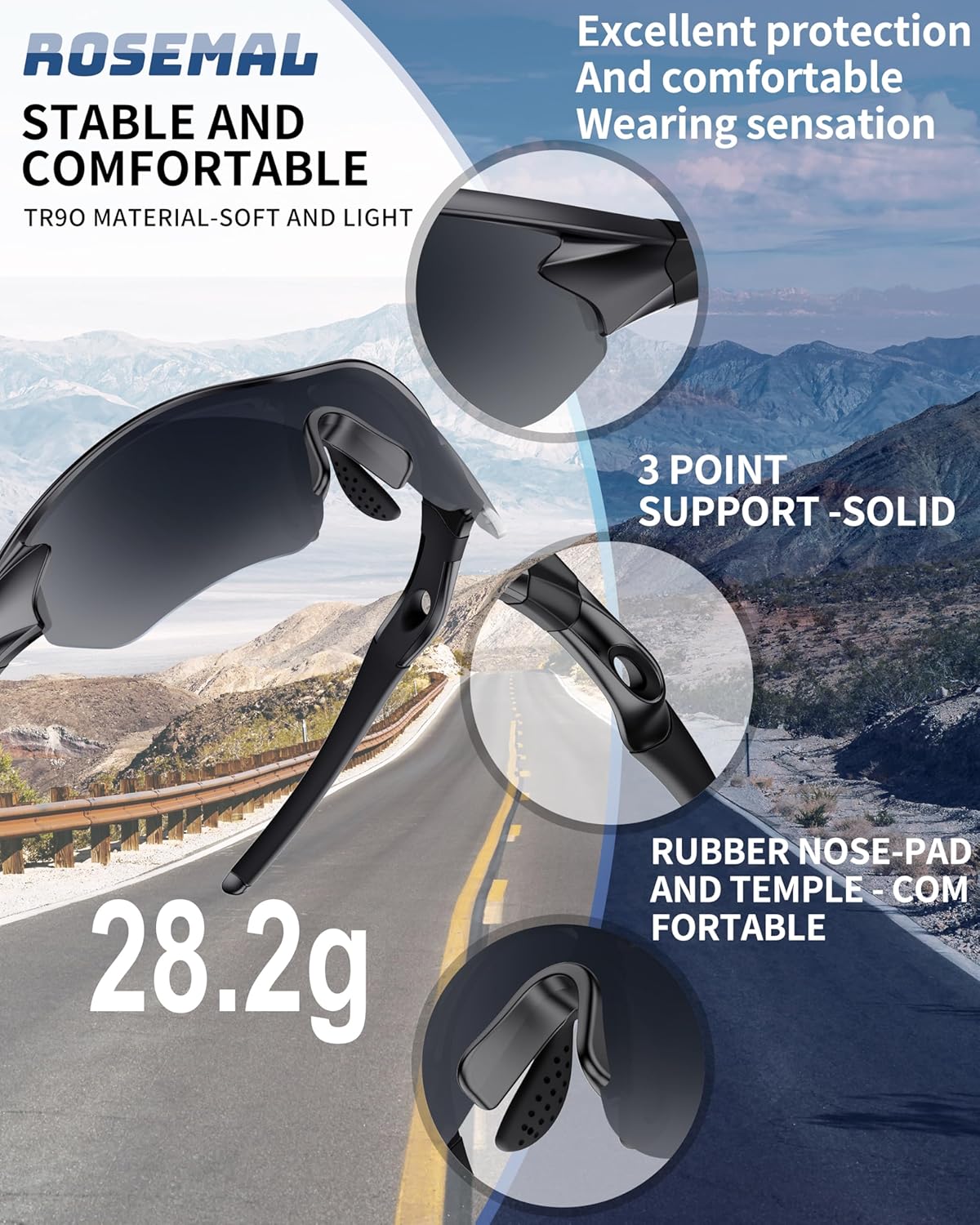 Polarized Sports Sunglasses - UV400 Protection for Men, Women & Youth | Ideal for Baseball, Running, Fishing & More
