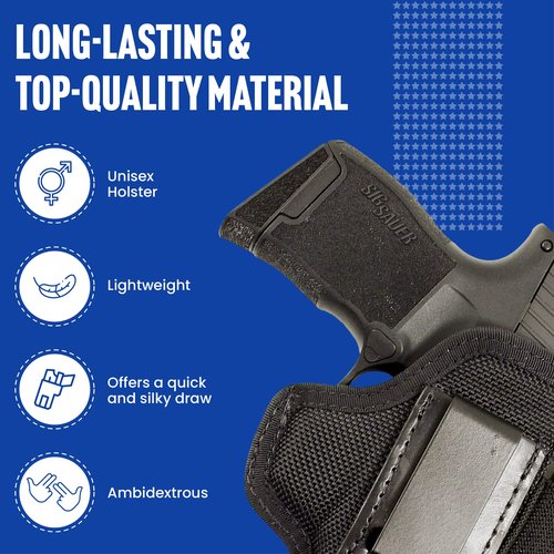 DeSantis Gunhide Gunhide, N87, Pro Stealth, Inside the Pants Holster, Fits SIG SAUER P365, Ambidextrous, Black Nylon, One Size (N87BJ8JZ0)