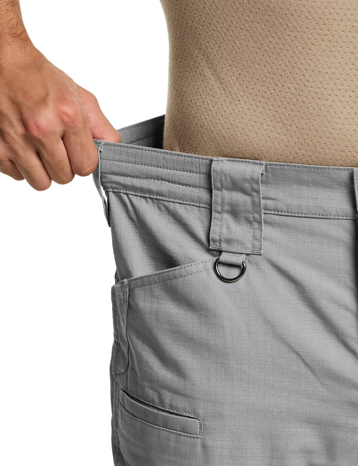 CQR Men's Tactical Pants, Water Resistant Ripstop Cargo Pants, Lightweight EDC Work Hiking Pants, Outdoor Apparel, Duratex Mag Pocket Stone, 32W x 32L