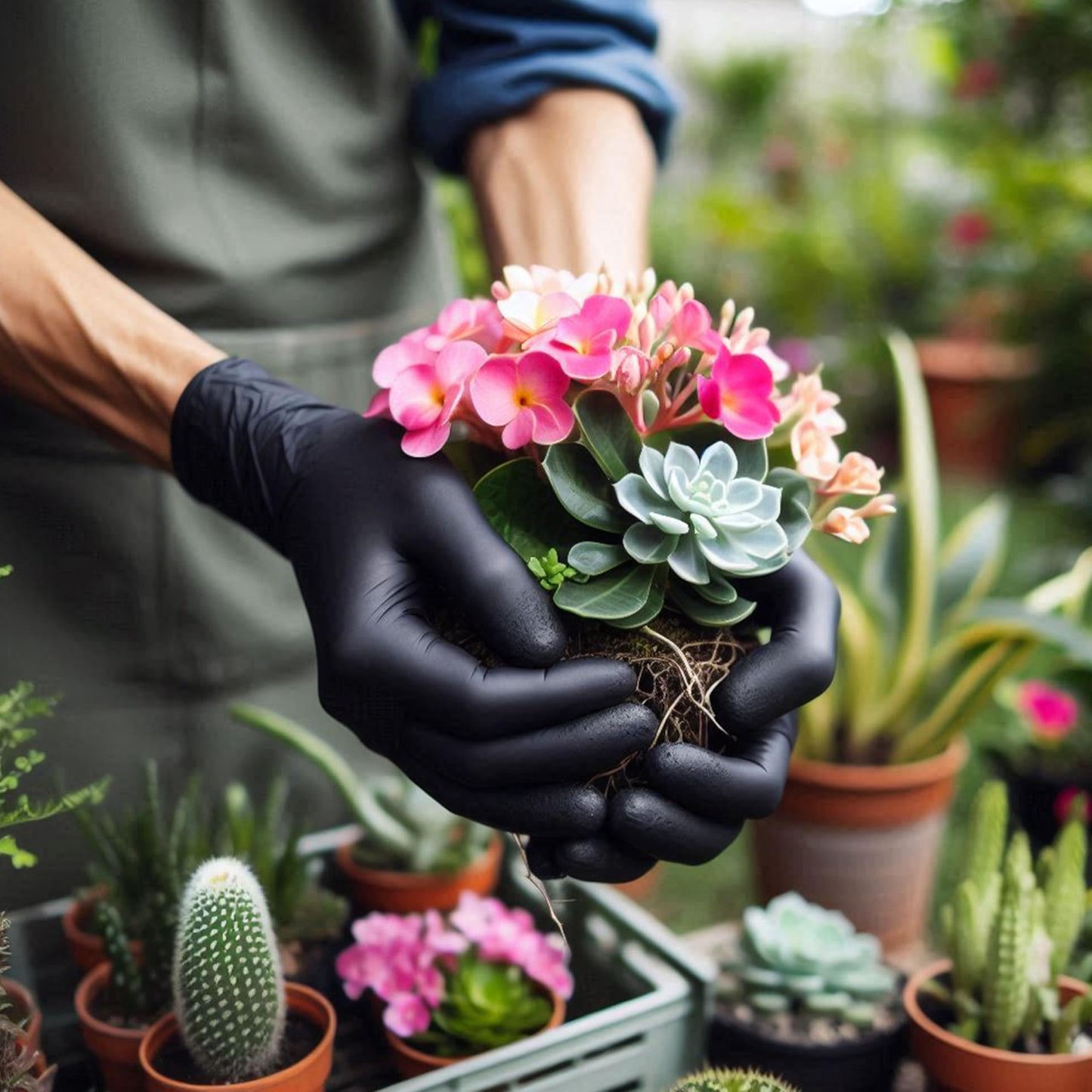 ARKEVA Black Nitrile Disposable Gloves 6 Mil. Chemical Resistance, Tear-Resistance, Latex & Powder Free (100, Large)