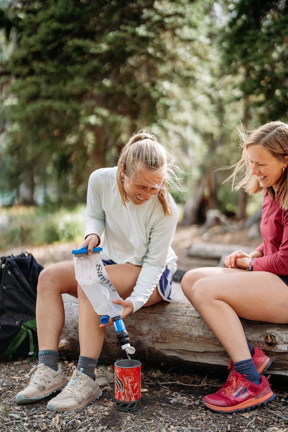 Sawyer Squeeze Water Filtration System - Cnoc 2L Premium Bladder | Clear & Portable