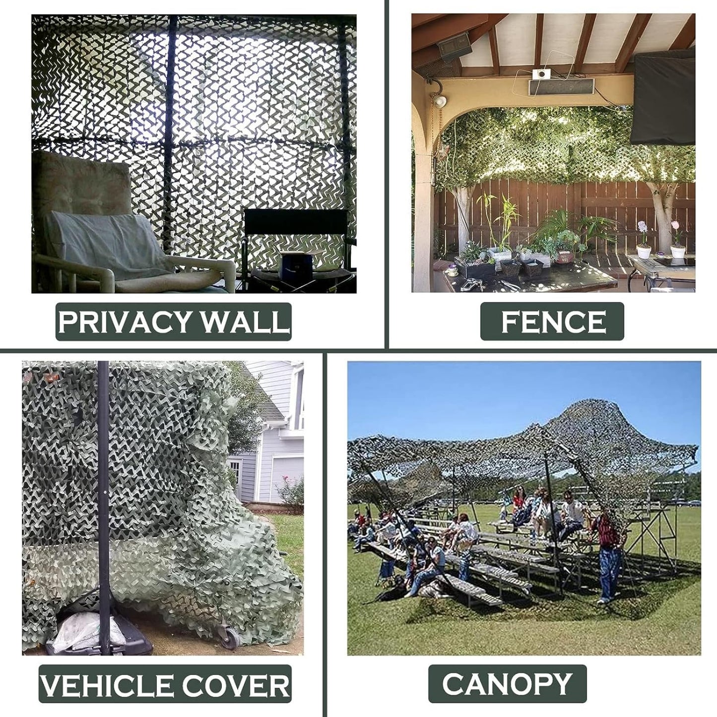 Yeacool Camo Netting Camouflage Netting Bulk Roll Burlap Camo Tarp Sunshade Net for Hunting Blind Military Dinosaur Birthday Jungle Theme Party Decoration (Dark Green, 16.4ftx4.9ft, 5m*1.5m)