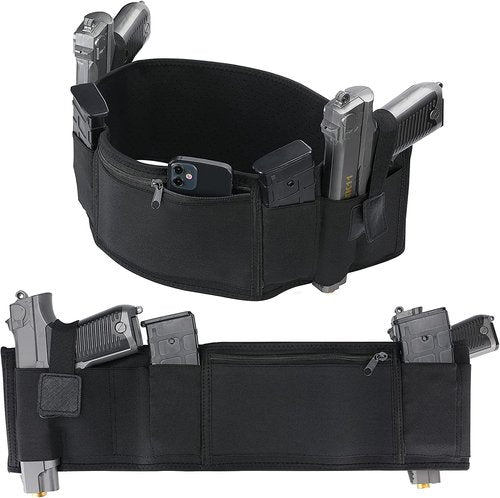 Dinosaurized 3-in-1 Holster - Comfortable Neoprene Waistband for Glock, Smith & Wesson, Taurus, Ruger | Ideal for Running, Jogging, Hiking - Fits Most Pistols & Revolvers