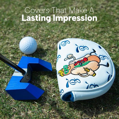Golf Putter Cover OZ1 Premium Embroidery Hot Dog Mallet Putter Headcover Leather Golf Club Covers with Magnetic Closure fit OZ1,MEZZ1,MEZZ1 MAX