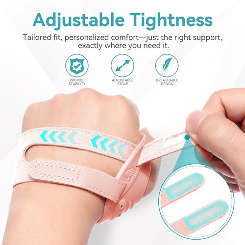 Fortemotus CMC Thumb Brace - Advanced Support for CMC Joint Pain Relief | Medium Pink for Right Hand