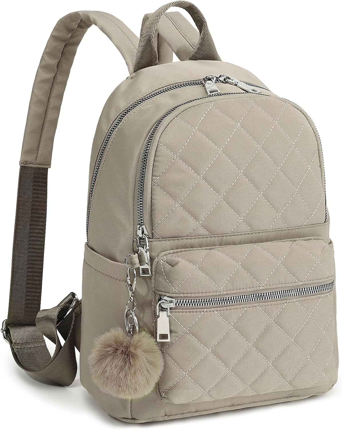 TANTOMI Mini Backpack Purse - Lightweight Travel Bag for Women | Stylish Small Backpack with Pom Pom