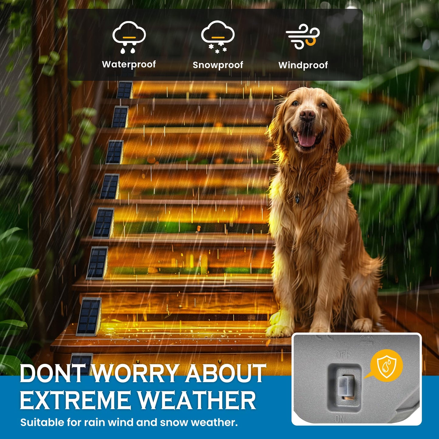 SOLPEX Solar Stair Lights for Outside,24 LEDs Solar Step Lights Outdoor Waterproof Decor for Stair, Step, Deck, Fence, Balcony, Patio, Wall, Yard, Garden (6 Pack, Gray Shell&Warm White)