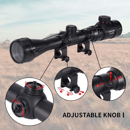 Goetland Scope 3-9x40 EG Red Green Illuminated Rangefinder SFP Mounts