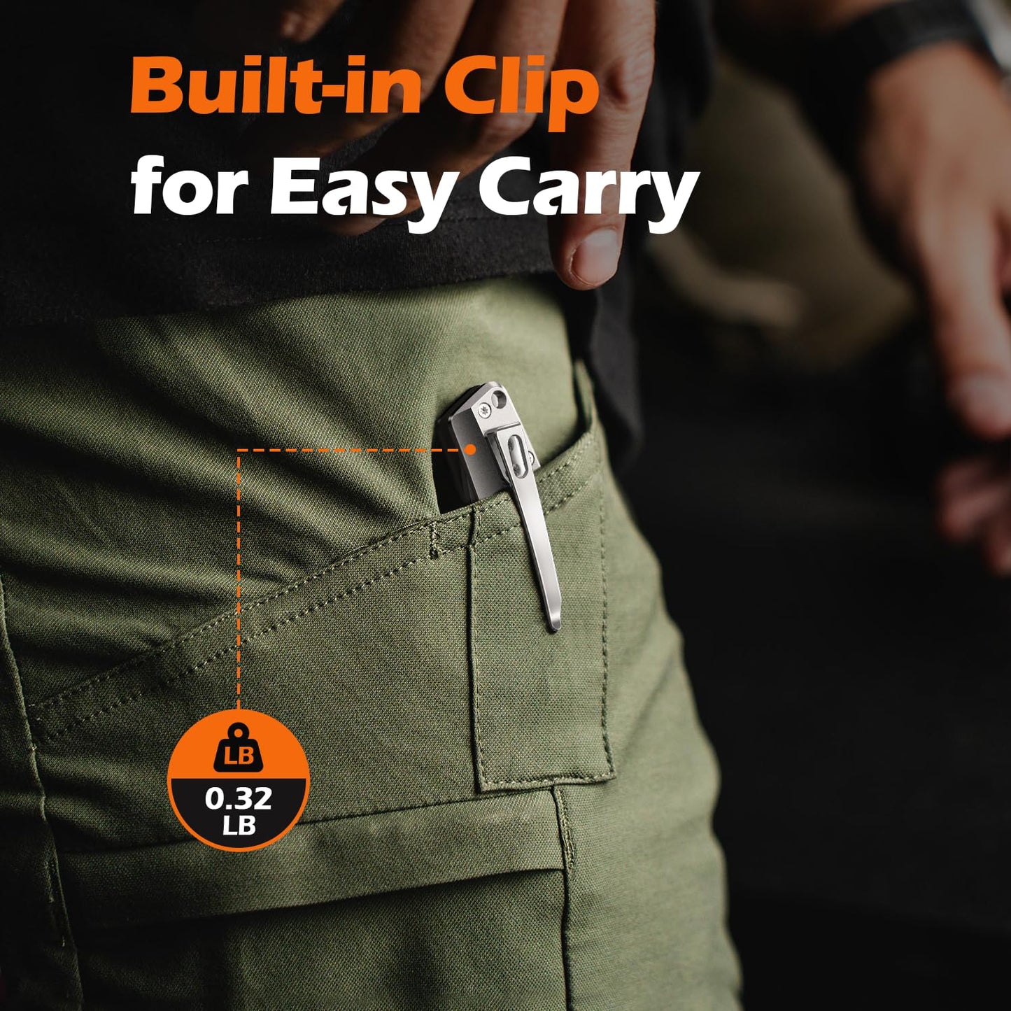 Bfonder EDC Folding Pocket Knife – 3.15" High Carbon Steel Blade, 440C Stainless Steel Handle, Compact Camping Knife with Pocket Clip for Outdoor & Survival, Gift for Men and Women