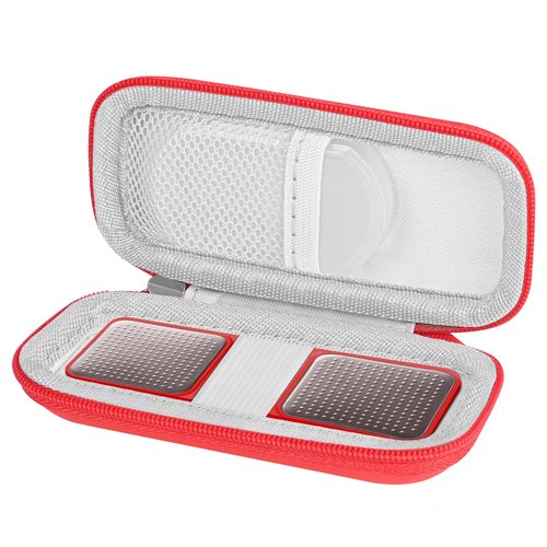 stukcaze Heart Rate Monitor Case KardiaMobile EKG Monitor 1L 6L, Portable Hard EVA Kardia Mobile Case with Climbing Clip, Protective KardiaMobile EKG Organizer (RED)