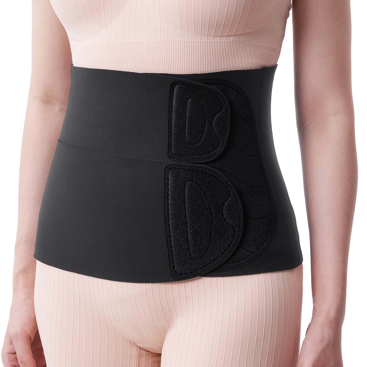 Momcozy Ergowrap Abdominal Binder Postpartum, Post Surgery Belly Binder with 3D Lifting & Back Support, 9" Tummy Tuck Compression Garment