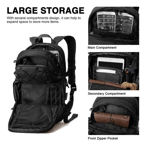 Mardingtop 15L Tactical MOLLE Hydration Backpack – Small Military Bag for Motorcycle, Hiking, Riding, Biking & EDC Daypack
