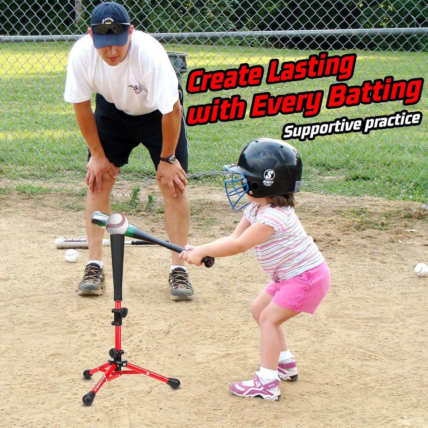 Skiennix Baseball Tee for Kids - Adjustable Height Batting & Softball Tee | Perfect for Teeball & Youth Hitting