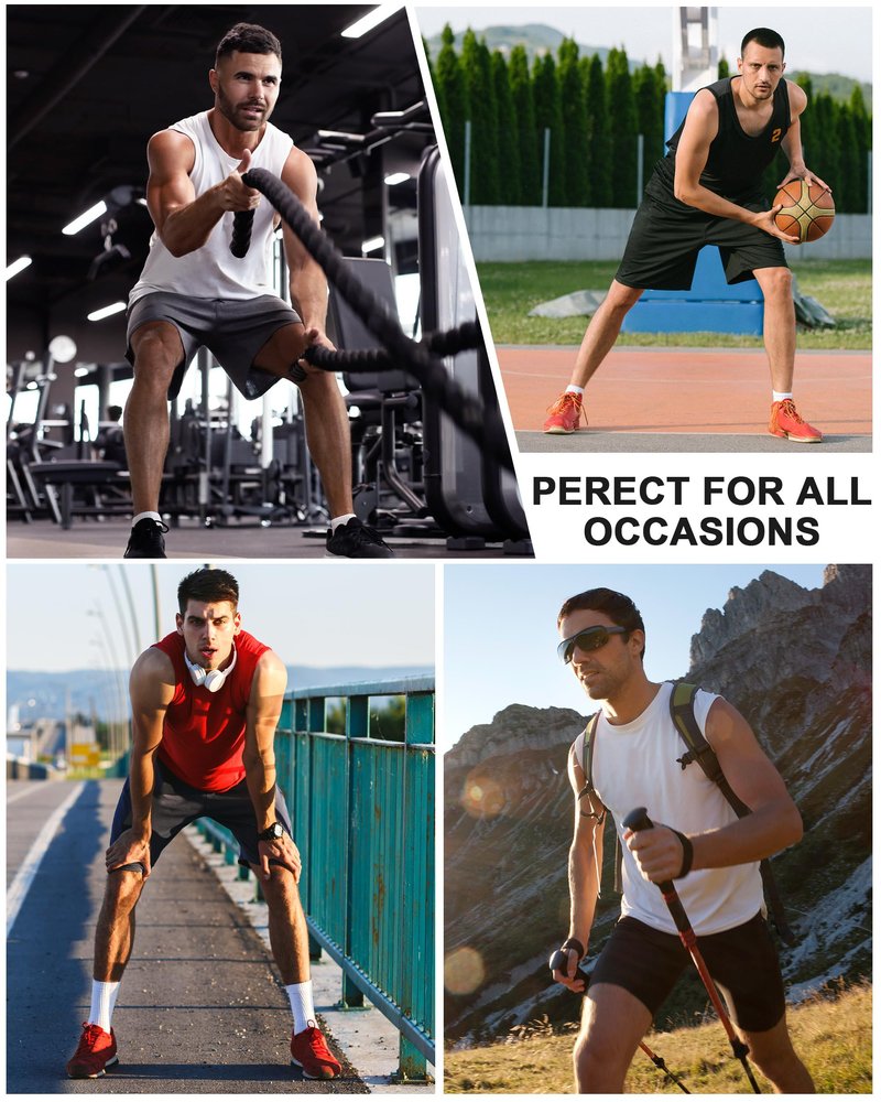Twekfish 2 Pack Sleeveless Compression Shirt Men, Quick Dry Athletic Workout Tank Top, Gym Sports Base Layer Undershirts