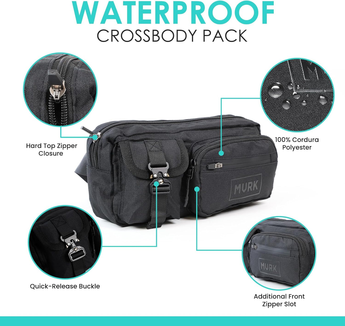 MVRK Crossbody Bag - Durable Minimalist Design for Everyday Adventures | Ideal for EDC, Hiking & More