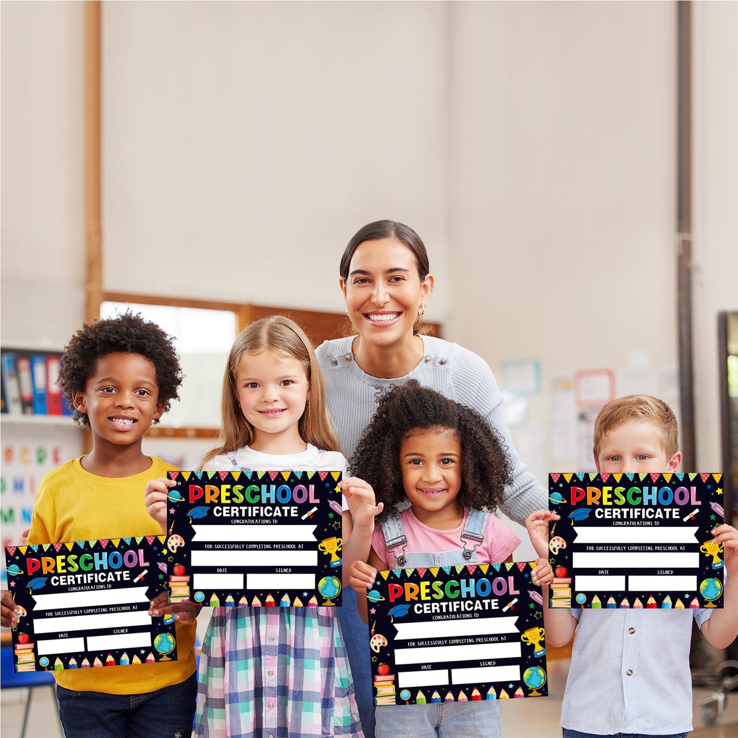 30 Pieces Preschool Graduate Certificates Colourful Kindergarten Diplomas
