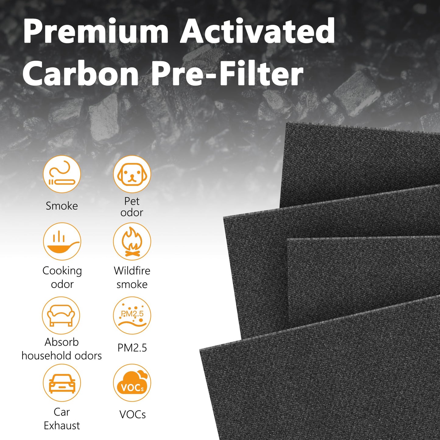 Breabetter 2-Pack Filter O Replacement Filter Compatible with G-Guardian AC5109W, AC5109, AC3200, AC3250 Purifiers, Part # FLT5100, FLT5100PTPC