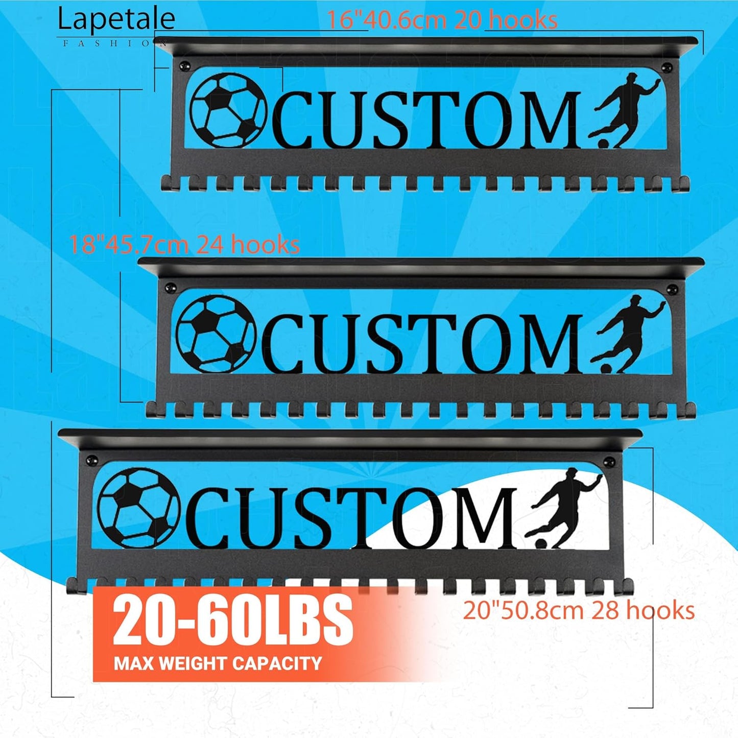 Non-Slip Trophy Shelf,Trophy and Medal Display Shelf, Medal Hanger Display For Wall with 16inchL,Shelves For Trophies medal display Upgraded Medal Holder display For gymanstics,race,soccer,swim