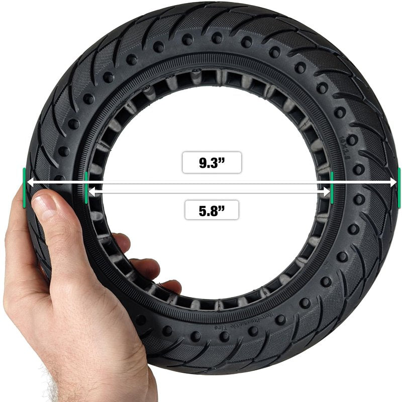 MOOVMOOV Solid Tire 10x2.5 for Ninebot G30 Max E-Scooter - Replaces Tubeless Tire 60/70-6.5 - Solid 10 inch Anti-Puncture Tire - Video Tutorial Included