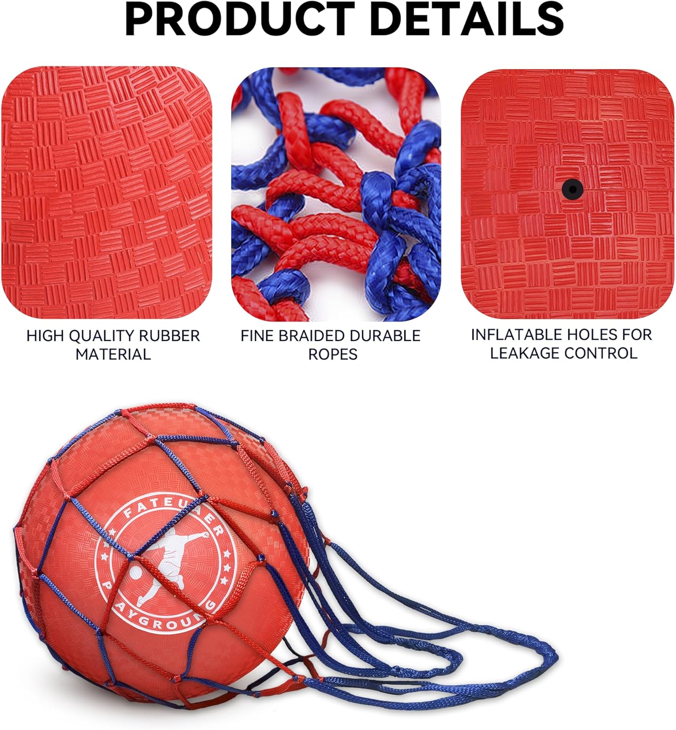 Skiennix 10-Inch Kickball Set - Playground Ball with Carrying Bag for Kids & Adults | Outdoor Fun