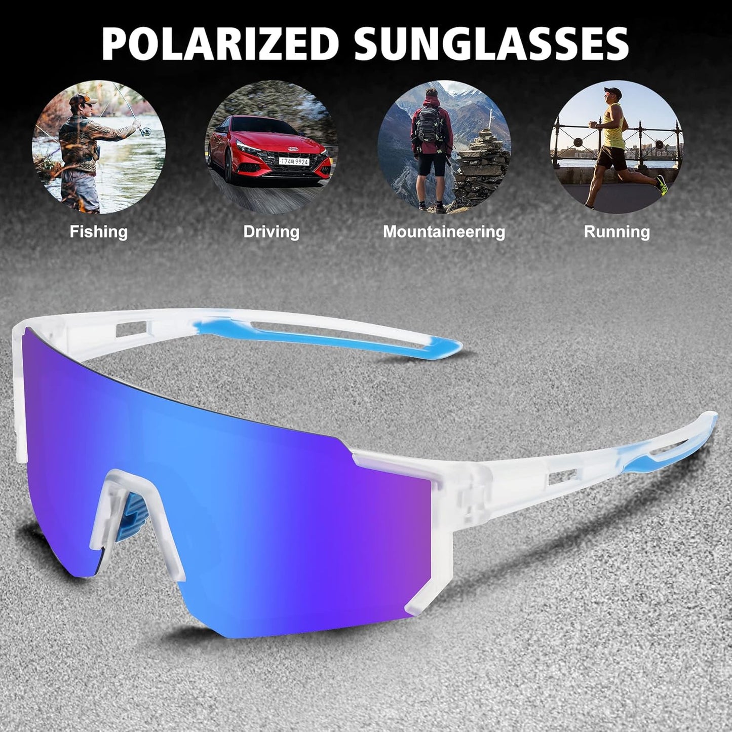 Storycoast Polarized Sports Sunglasses - UV400 Protection for Men & Women | Ideal for Driving, Fishing, Cycling