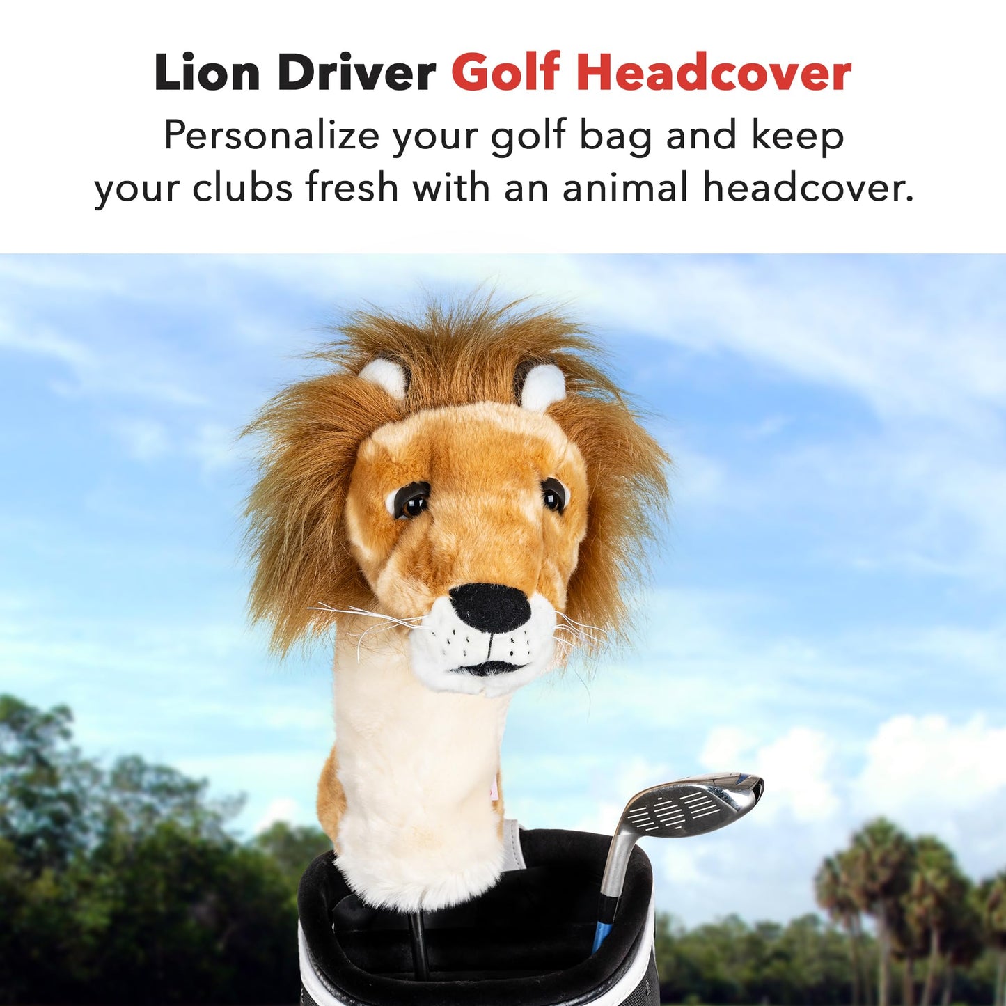 Daphne's Headcovers Lion Driver Headcover | Premium Driver Headcovers | Funny Golf Club Covers | Stylish Protection for Your Clubs | Men's Golf Gear | Driver Headcover for Men and Women